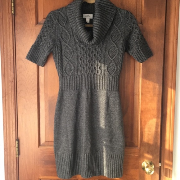 LOFT Dresses & Skirts - Grey Ann Taylor Loft sweater dress